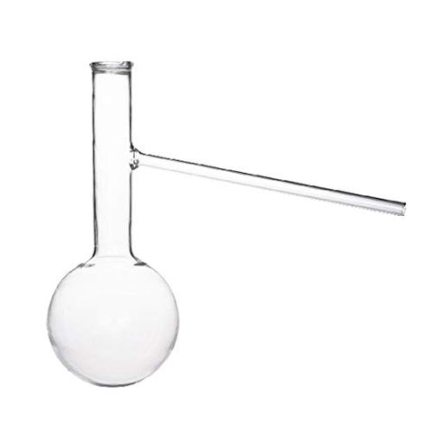 Lab Glass 250ml Lab Distilling Flask, Distillation Flask, with Side arm