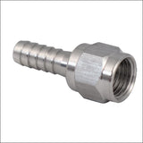 1/4" Barb X 1/4" FFL Flare Swivel Adapter Stainless Steel Fitting