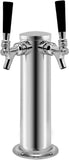 3" Stainless Steel Double Draft Tower - Chrome Faucets