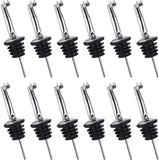 Stainless Steel Bottle Pourers, Liquor Pour Spouts Set with Flip Top 12pack