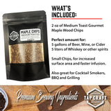 Oak Chips - Medium Toast Maple Wood Chips 2 oz