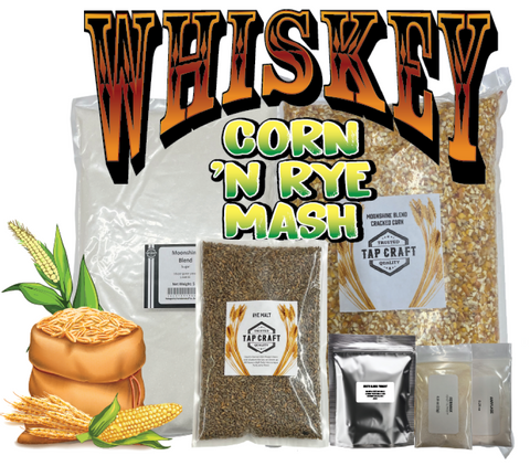 Complete Cracked Corn & Malted Rye Whiskey Mash & Fermentation Kit