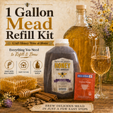 One Gallon Oak and Cinnamon Honey Mead Recipe Refill Kit