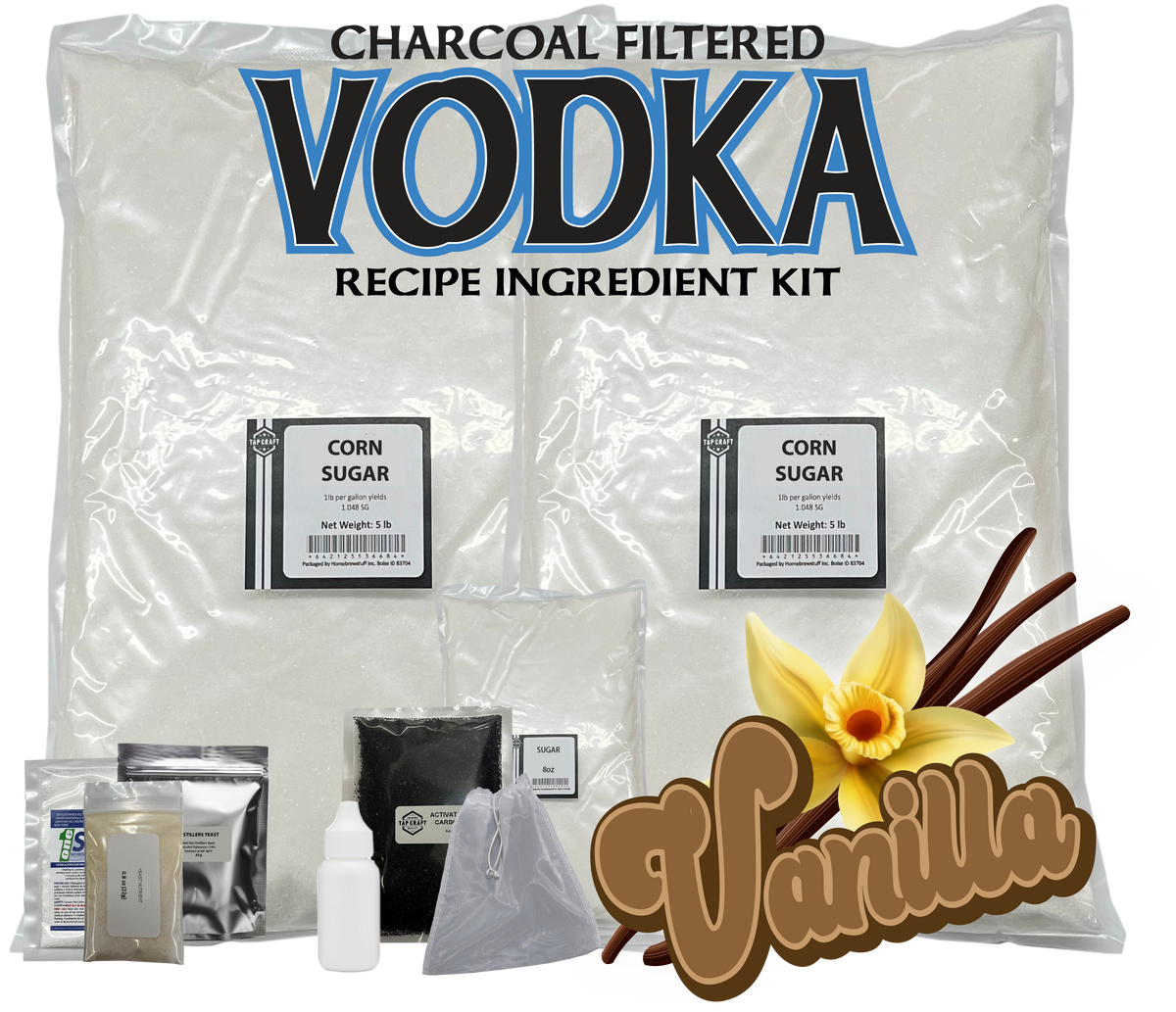 Vanilla Vodka Recipe Mash Kit – DIY Flavored Vodka Kit - Carbon Filter ...