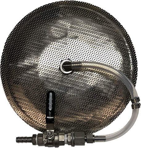 TAPCRAFT Cooler Mash Tun Conversion Kit with Stainless Steel False Bottom Full Port 1/2" Ball Valve Silicone Gaskets (10 Gallon Conversion)