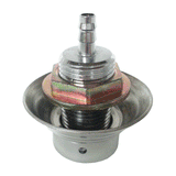 Nipple Shank - 1 3/4" Length x 3/16" Bore [Chrome] w/ Stainless Steel Flange