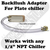 Back-Flush Cleaning Adapter for Beer Wort Plate Chiller Home Brewing