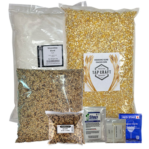 Complete Cracked Corn, Malted Barley, Specialty Grain Bourbon Mash and Fermentation Kit