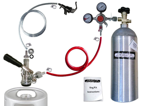 Party Beer Dispenser Keg Tap Kit with 5 LB Co2 Tank