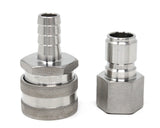 TAPCRAFT Stainless Steel Quick Disconnect Set 1/2" FPT