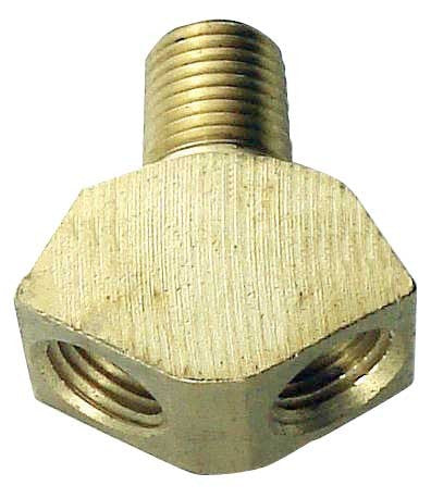 Brass Co2 Regulator "Y" Splitter - 1/4" Ports
